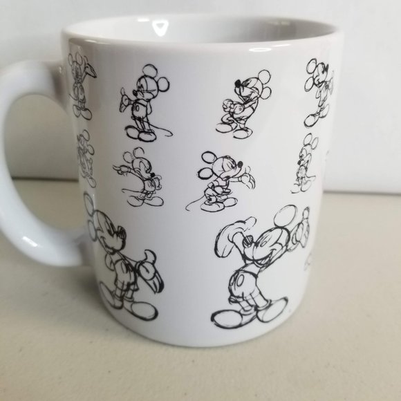 Disney Parks White Mickey Mouse Character Construction Coffee Mug 10 Ounce - Picture 3 of 6